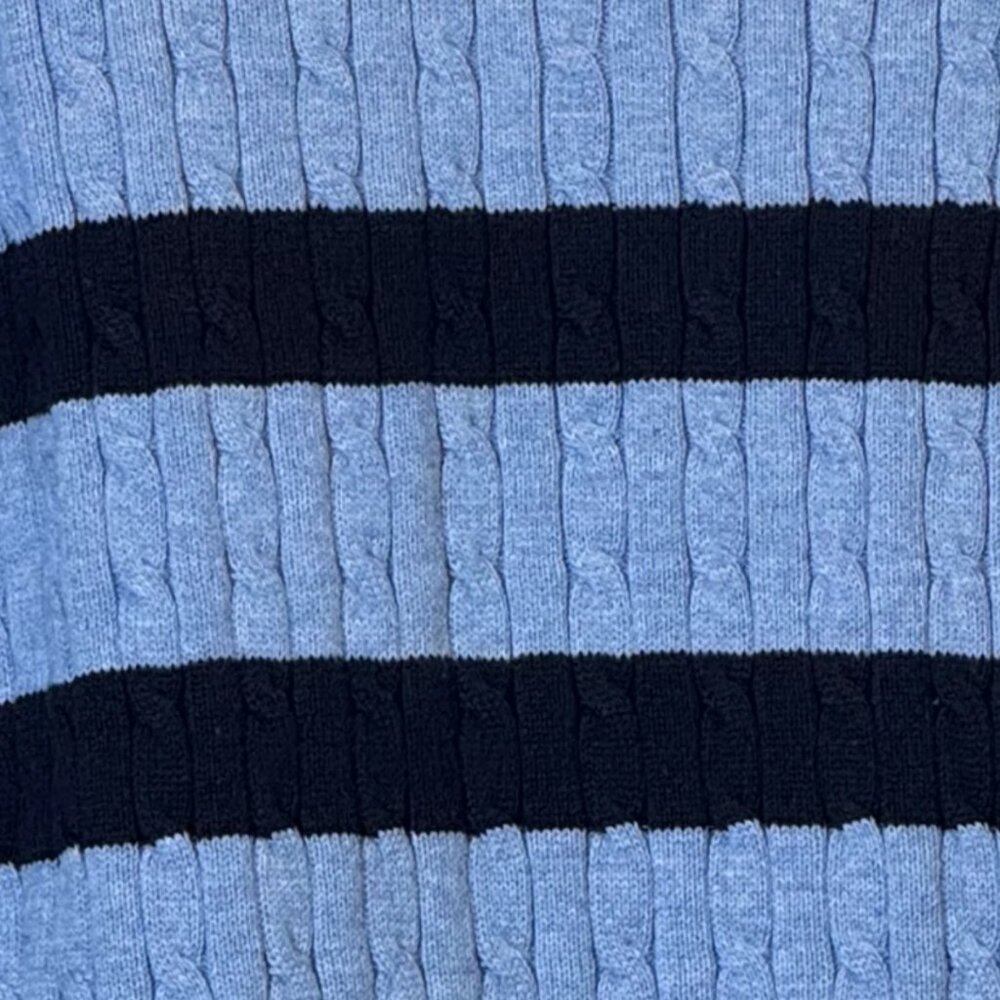 Women Navy & Blue Stripe Sweater Size: XS - Picture 5 of 5